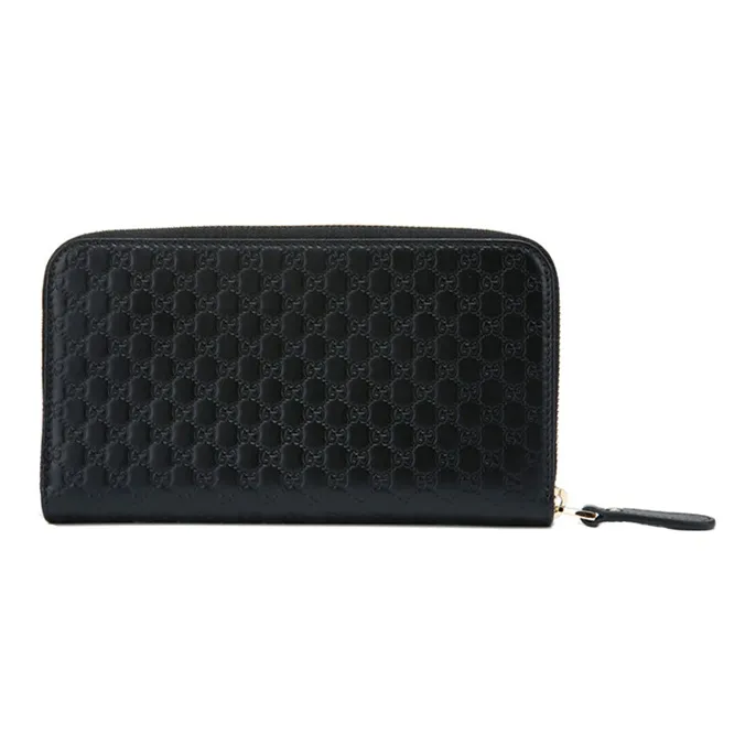GUCCI Cow Leather Wallet Men's Black-1