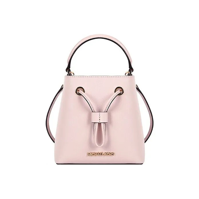 MICHAEL KORS Cow Leather Bucket Bag, Shoulder Bag, Crossbody Bag, Handbag Trumpets Women's Soft Pink-1