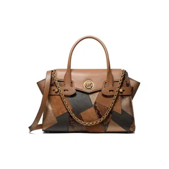 MICHAEL KORS Carmen Leather Shoulder Bag Crossbody Bag Handbags Regular Women's Brown