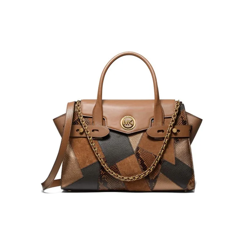 MICHAEL KORS Carmen Leather Shoulder Bag Crossbody Bag Handbags Regular Women's Brown-0