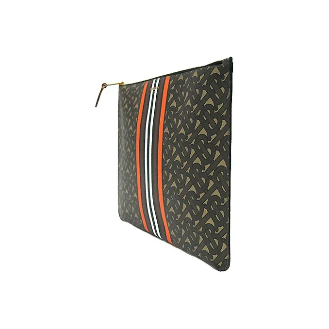 Burberry PVC Clutch Men's Brown-1