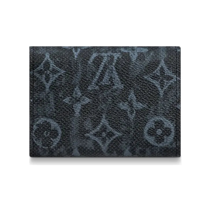 LOUIS VUITTON Monogram Pastel Noir Canvas Cross Card Holder-1