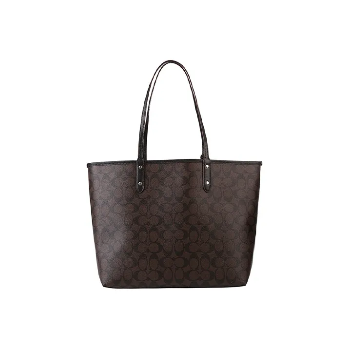 COACH PVC Combo Bag, Tote Bag, Shopping Bag, Handbag, Shoulder Bag Tubas Women's Black Brown Monogram-4