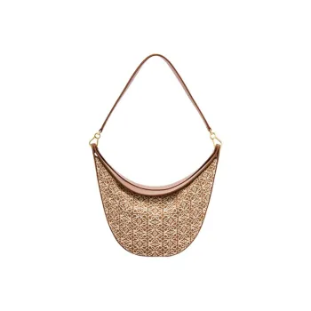 LOEWE Luna Shoulder Bag Anagram Jacquard Tan/Pecan