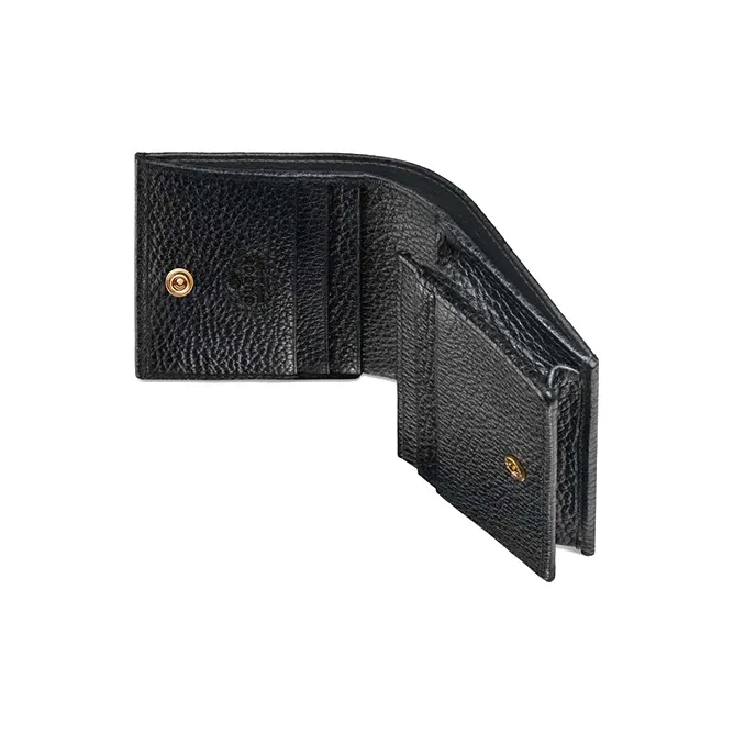 GUCCI GG Marmont Leather Wallets Card Holders Women's Black-4
