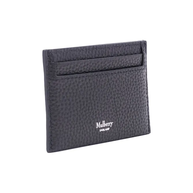 Mulberry Grained Leather Card Holder Women's Black-1