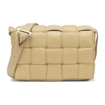 Bottega Veneta Padded Intreccio Cassette Crossbody Bag Porridge