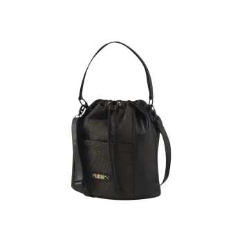 PUMA Artificial Leather Bucket Bags Shoulder Bag Crossbody Bag Small Size Women's Black