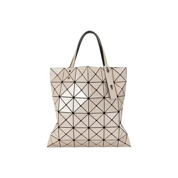 ISSEY MIYAKE Lucent Polyester Tote Bag, Shopping Bag, Laptop Bag, One Shoulder Handbag Women's Beige