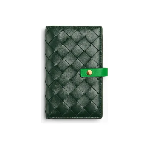Bottega Veneta Cow Leather/Sheepskin Piece Wallet Women's Rain Tree Green