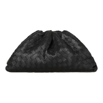 Bottega Veneta Sheepskin Clutch Women's Black