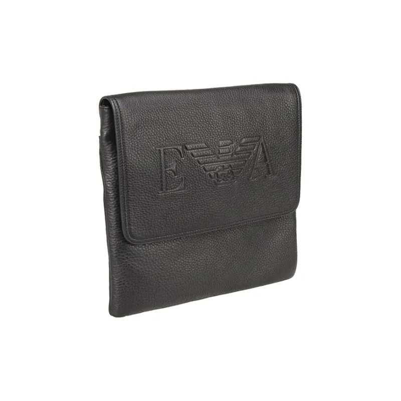 EMPORIO ARMANI Cow Leather Shoulder Bag Regular Men's Black-2