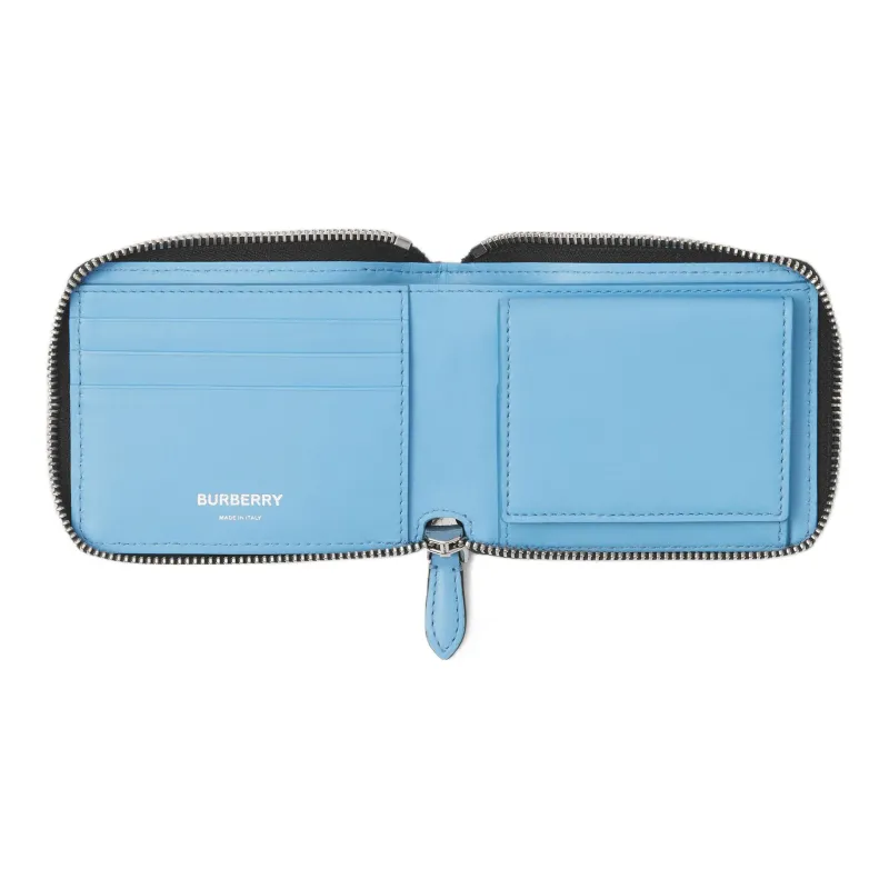 Burberry Leather Wallet Men's Blue-2