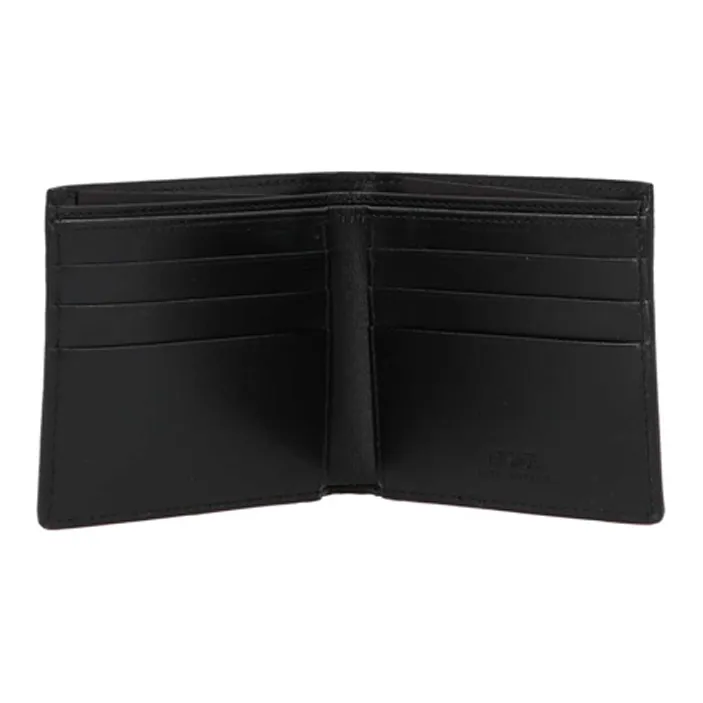 VERSACE Leather Leather Clip Card Holder Wallet Men's Black Gray Color-2