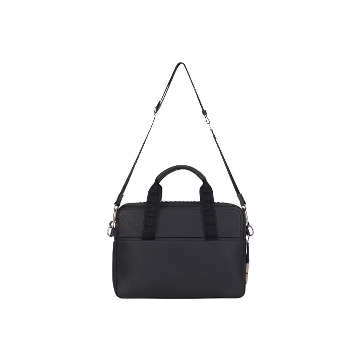 GIVENCHY Grained Leather Briefcases Handbags Men's Black-5