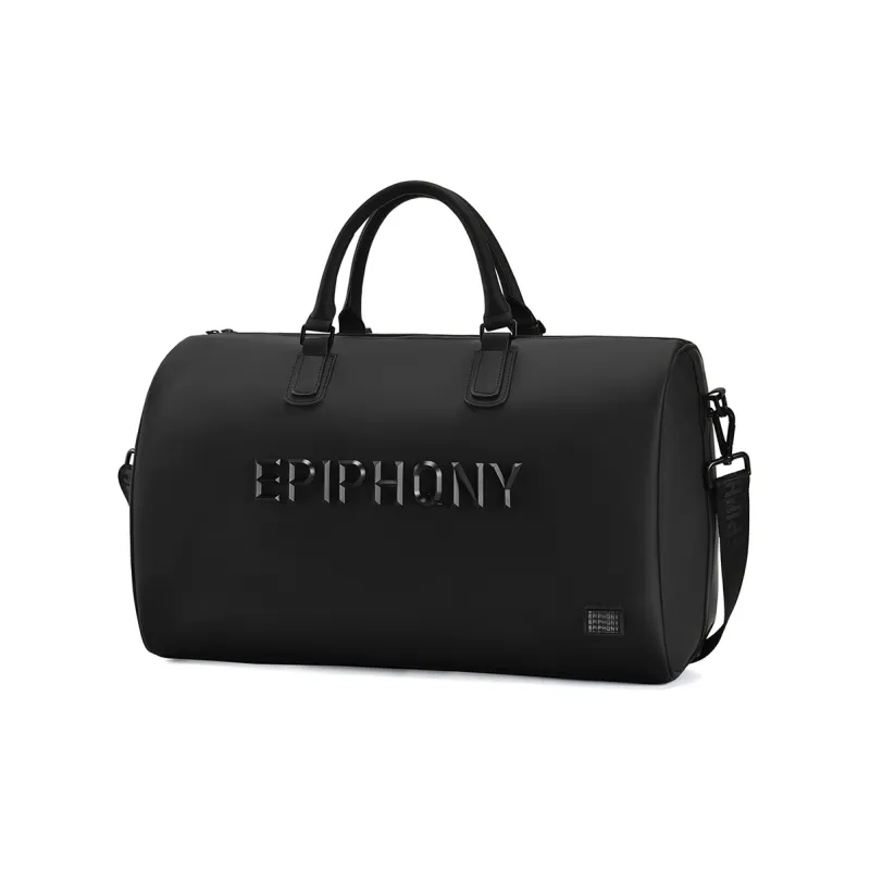 EPIPHQNY Nylon Fabric Travel Bag, Sports Bag, Bucket Bag, Crossbody Bag, Handbag Unisex Black-0
