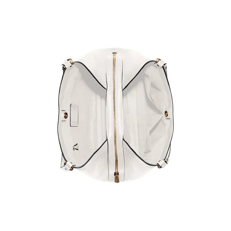 COACH Kristy Pebbled Leather Bucket Bag, Handbag, Shoulder Bag Tubas Women's White-1