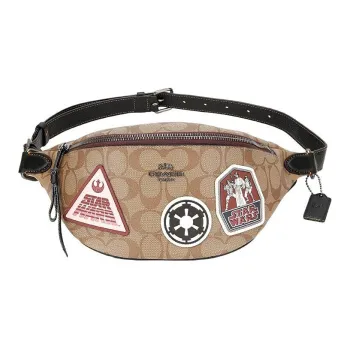COACH Star Wars Xingji Battle, Collaboration Canvas One Shoulder Crossbody Fanny Pack Men's Khaki