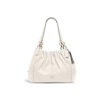 COACH Maya Leather Portable Bucket Shoulder Bag Regular Women's White