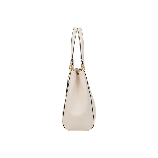 COACH Minetta Leather Horseshoe Bag, Shoulder Bag, Crossbody Bag, Handbag Large Size Women's White-3