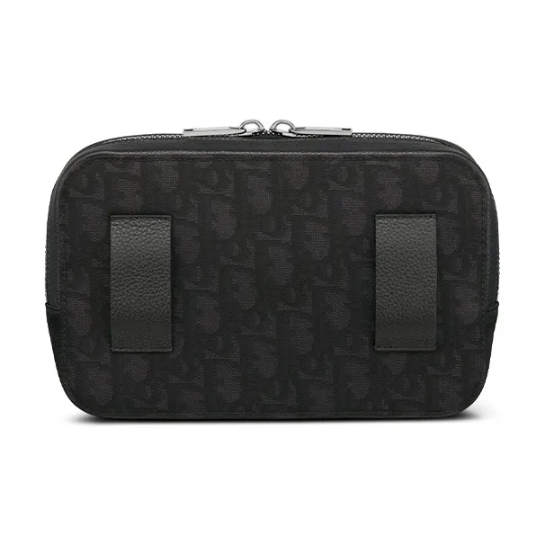 DIOR Cow Leather Shoulder Bag Crossbody Bag Fanny Pack Men's Black-2