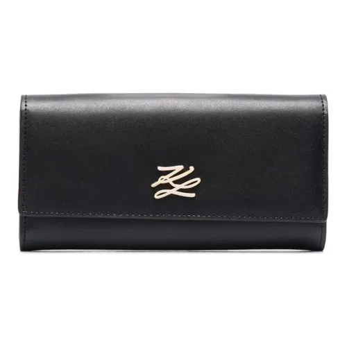 KARL LAGERFELD Cow Leather Wallet Womens White Wallets
