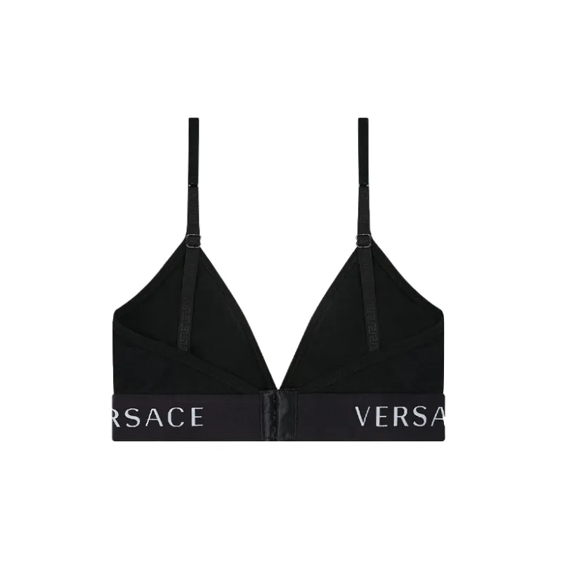 VERSACE Logo band Soft Triangle Bra-1