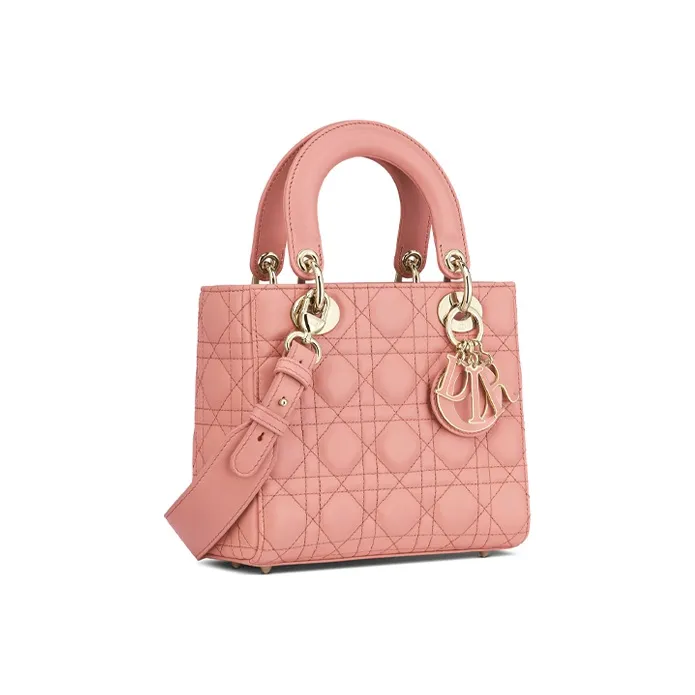 DIOR Lady Dior My ABCDior Sheepskin Handbag, Shoulder Bag, Crossbody Bag Small Size Women's Light Gold-1