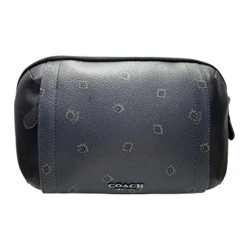 COACH Graham Coated Canvas With Smooth Calfskin Fanny Pack Tubas Men's Black