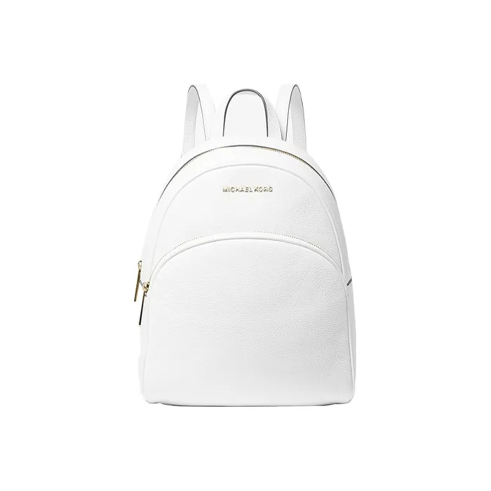 MICHAEL KORS Leather Backpack Medium Size Women's Pure White-0