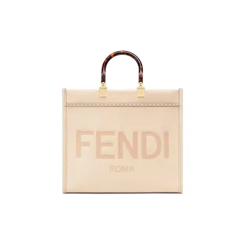 FENDI Leather Sunlight Bag Tote Bag Shopping Bag Shoulder Bag Crossbody Bag Handbag Medium Size Women's Pink