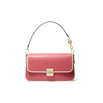 MICHAEL KORS MK Bradshaw Cow Leather Commute Handbag Shoulder Bag Women's Rose Tea Pink