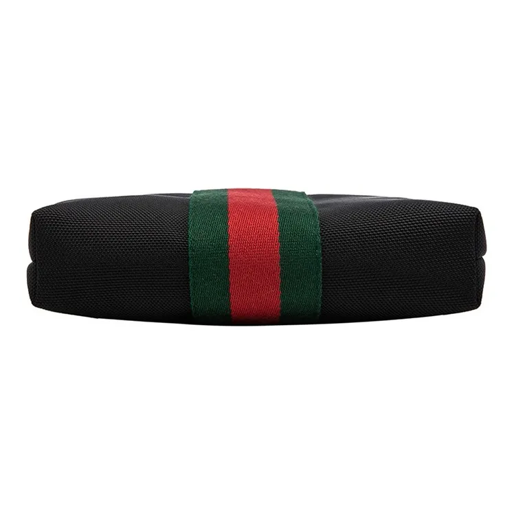 GUCCI Canvas With Leather Canvas Bag, Messenger Bag, Crossbody Bag, Shoulder Bag Men's Black-4
