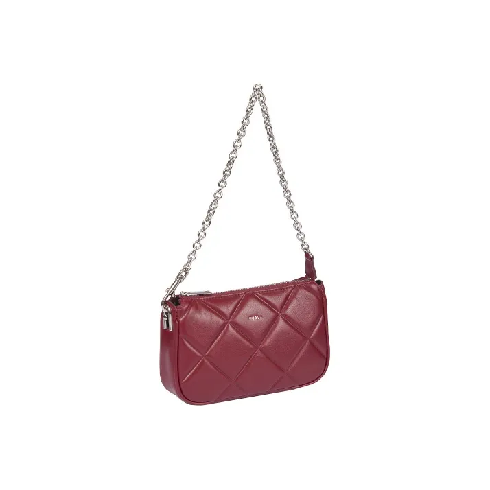 Furla Soft Leather Crossbody Bag, Shoulder Bag Mini Women's Red-1