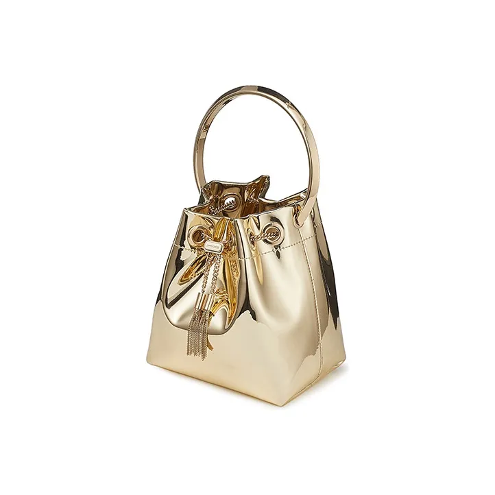 Jimmy Choo Fabric Clutch Regular Women's Gold-1