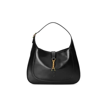 GUCCI Jackie 1961 Leather Crescent Shoulder Bag Shoulder Bag Women's Black