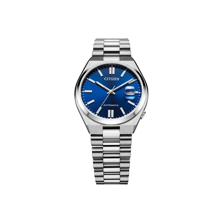 CITIZEN Mechanical Movement Stainless Steel Strap Watch Men's Watches Blue Dial-1