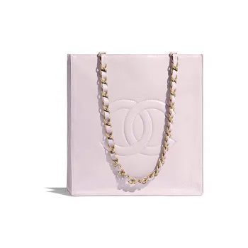 CHANEL Calfskin And Gold Metal Shoulder Bag Women's Purple Lilac