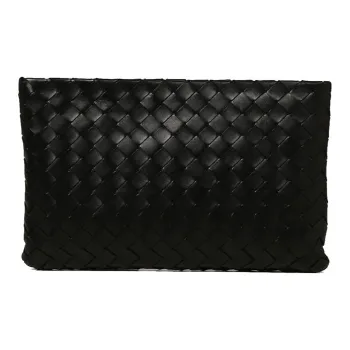 Bottega Veneta Leather Clutch Women's Black