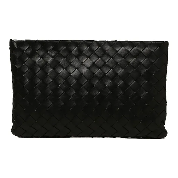 Bottega Veneta Leather Clutch Women's Black-0