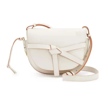 LOEWE Gate Cow Leather Shoulder Bag Women's White