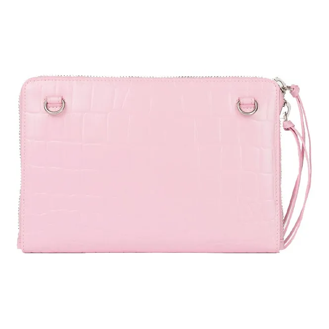 Balenciaga Neo Classic Cow Leather Clutch Women's Pink-1