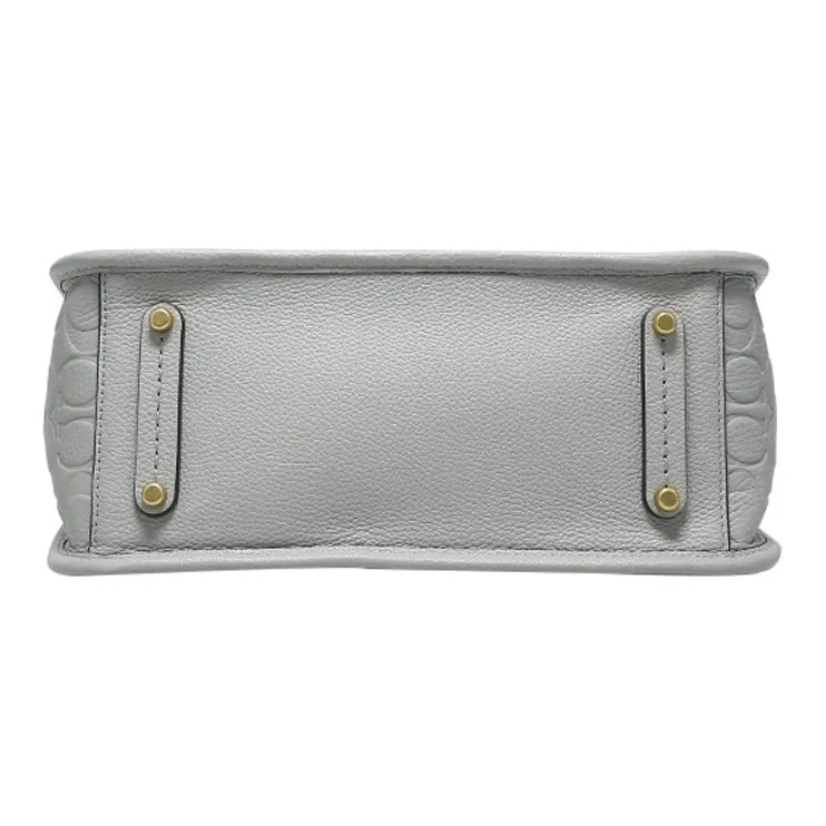 COACH Tyler Grained Calfskin One Shoulder Crossbody Bag, Crossbody Handbag Large Size Women's Gray-5