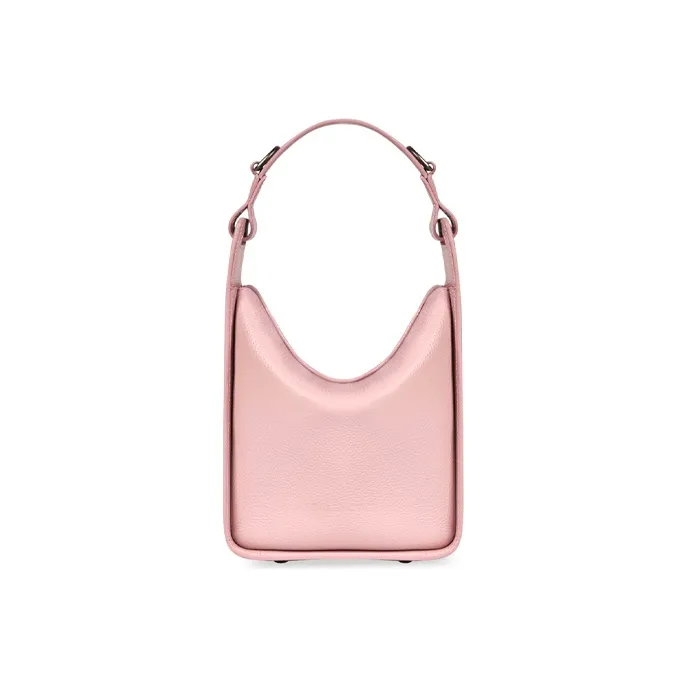 Balenciaga Crocodile Pattern Embossed Cow Leather Tote Bag Shopping Bag Handbag Shoulder Bags Small Size Women's Pink-0