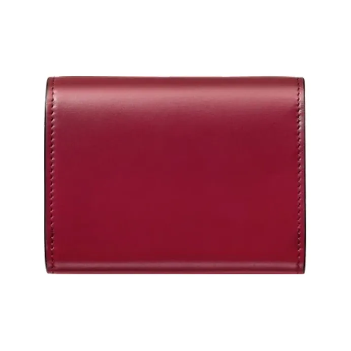 CARTIER Calfskin Wallet, Card Holder Women's Cherry Red-1