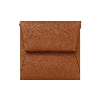HERMES Leather Wallet Women's Brown
