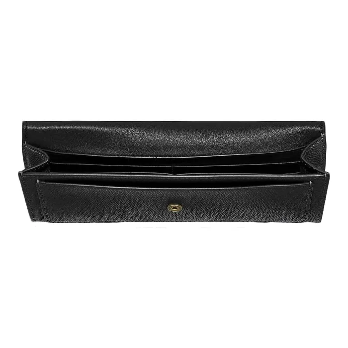 COACH Wyn Leather Wallet Regular Women's Black-3
