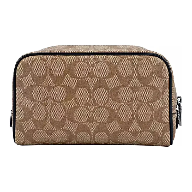 COACH Travel Kit Artificial Leather Toiletry Bags Clutches Regular Men's Dark Khaki-1