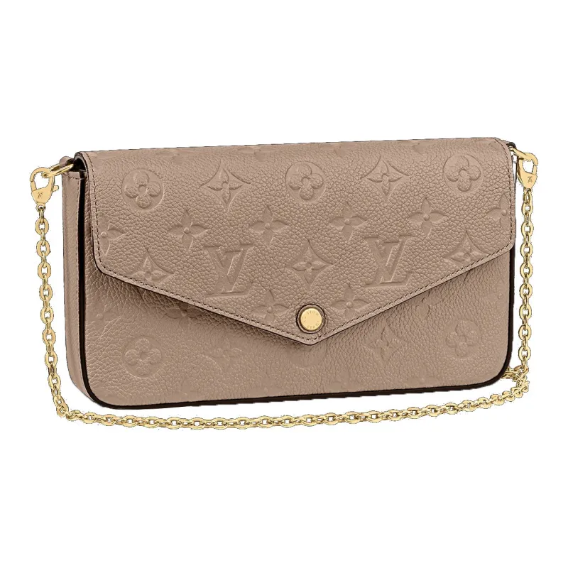 LOUIS VUITTON Pochette Felicie Monogram Empreinte Tourterelle-0