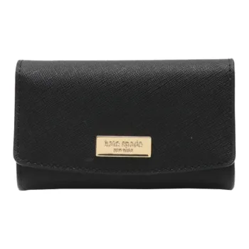 Kate Spade Leather Card Holder Key Pouch Women's Black